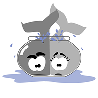logo dessiné de deux baleines dans un bocal